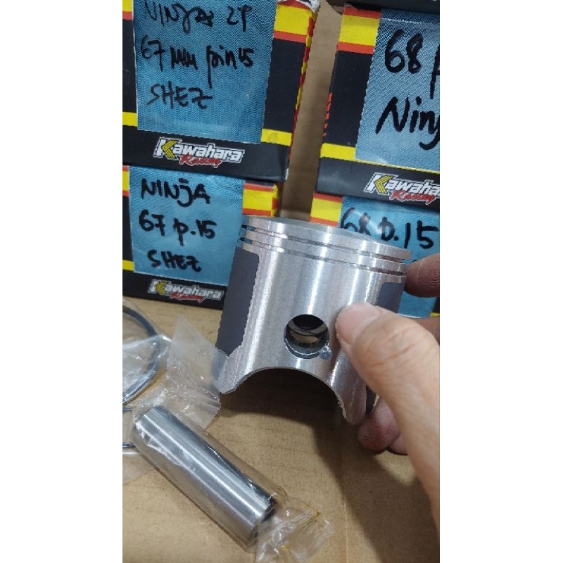 SEHER KAWAHARA NINJA 2T NINJA R RR PISTON KIT KAWAHARA PIN  15 MM 67 MM 68 MN