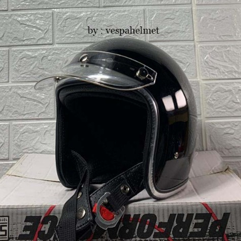 Helm Slimhead Tx500 Hitam Glossy + Pet Bening