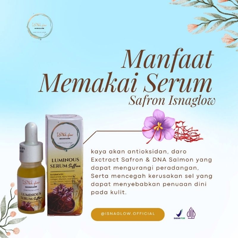 Serum safron luminous isna glow