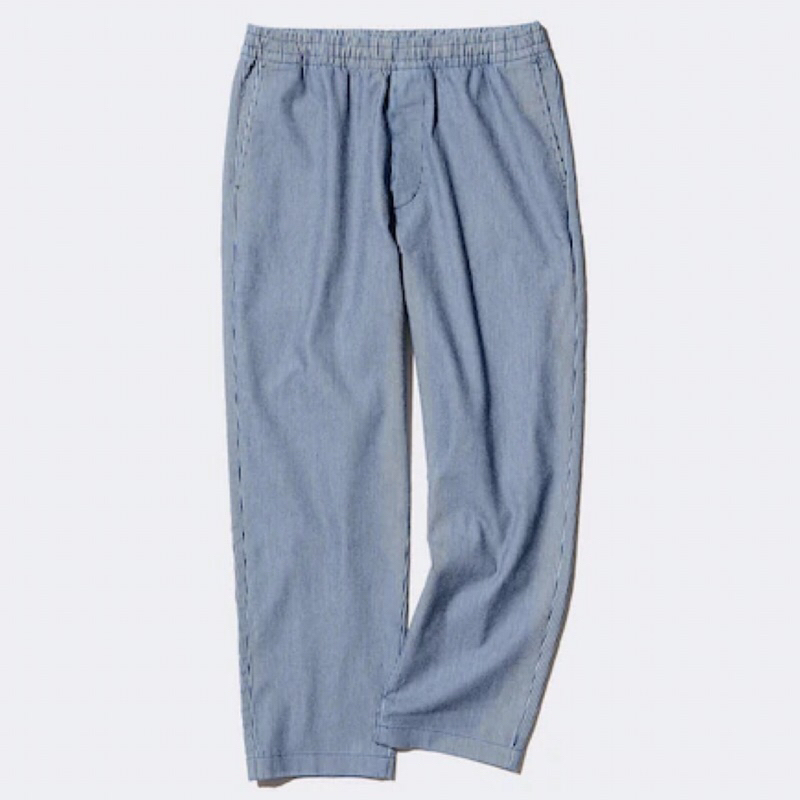 UNIQLO Men Easy Pants Celana Panjang Pria Ankle Rileks Stretch