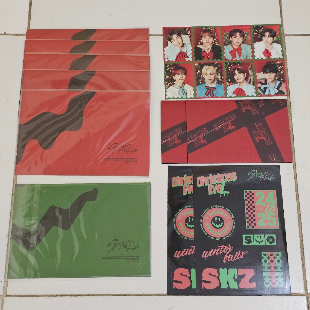 [READY TAKE ALL] CHRISTMAS EVEL Stray Kids Poster Stamp Postcard Unit Inclusions Sticker SKZ Bang Ch