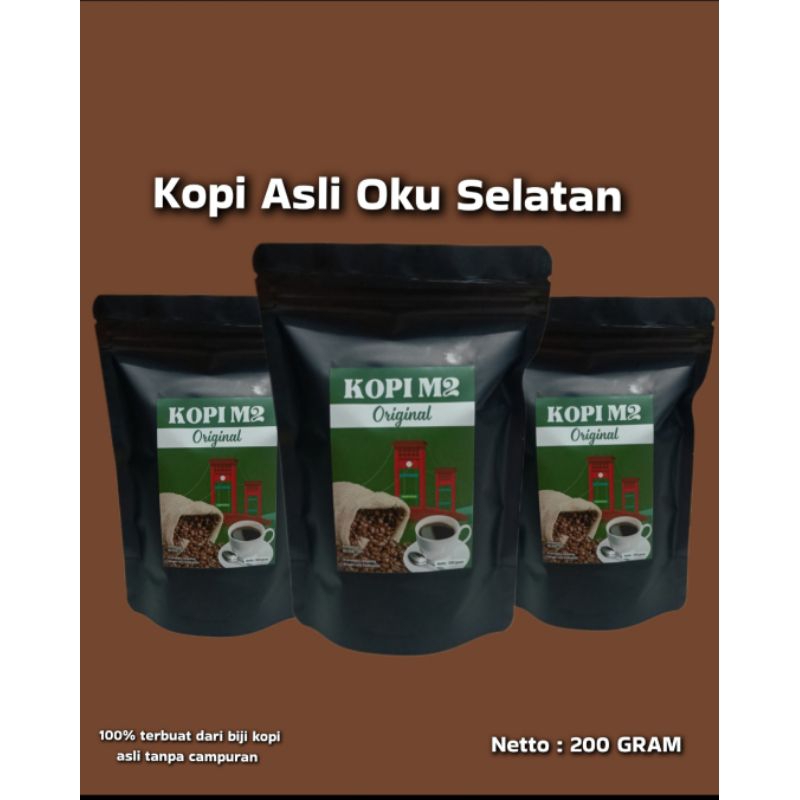 

kopi Muaradua ( M2 ) original , kopi bubuk 200 gram , kopi bubuk asli
