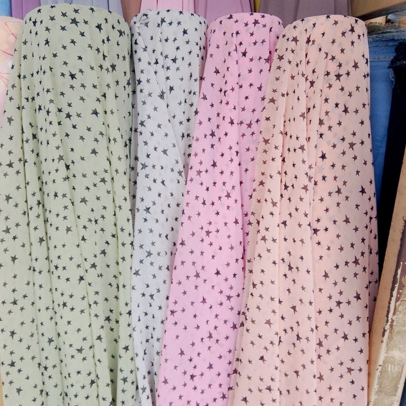 kain sifon motif star - kain sifon motif - kain sifon meteran - kain sifon kebaya - kain sifon - ta