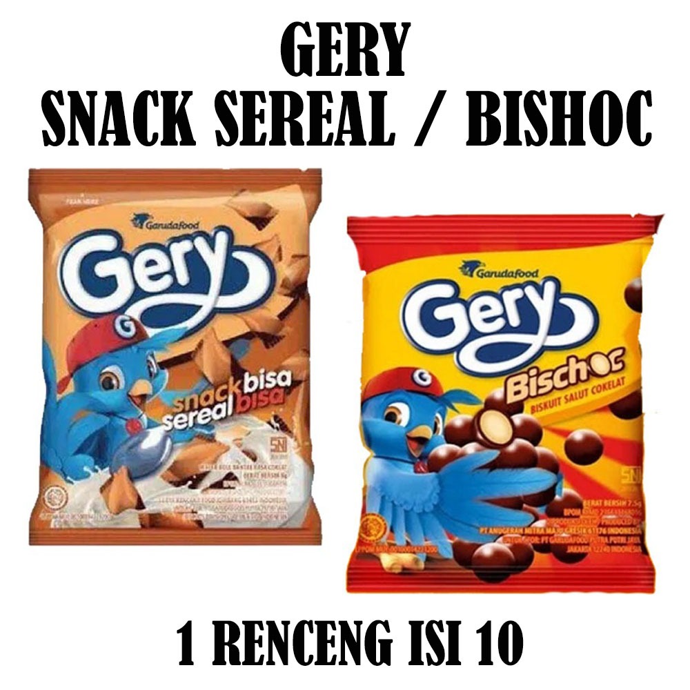 

GERY SNACK SEREAL / BISCHOC RENCENG ISI 10