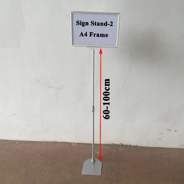 

SS-2 Standing Frame Telescopic -Stand Frame Portable Frame Display Promo Pop Up Frame Promosi Ukuran A4 With Sign Stand Papan Harga Promo Tiang Promo Berdiri A4 Minimarket