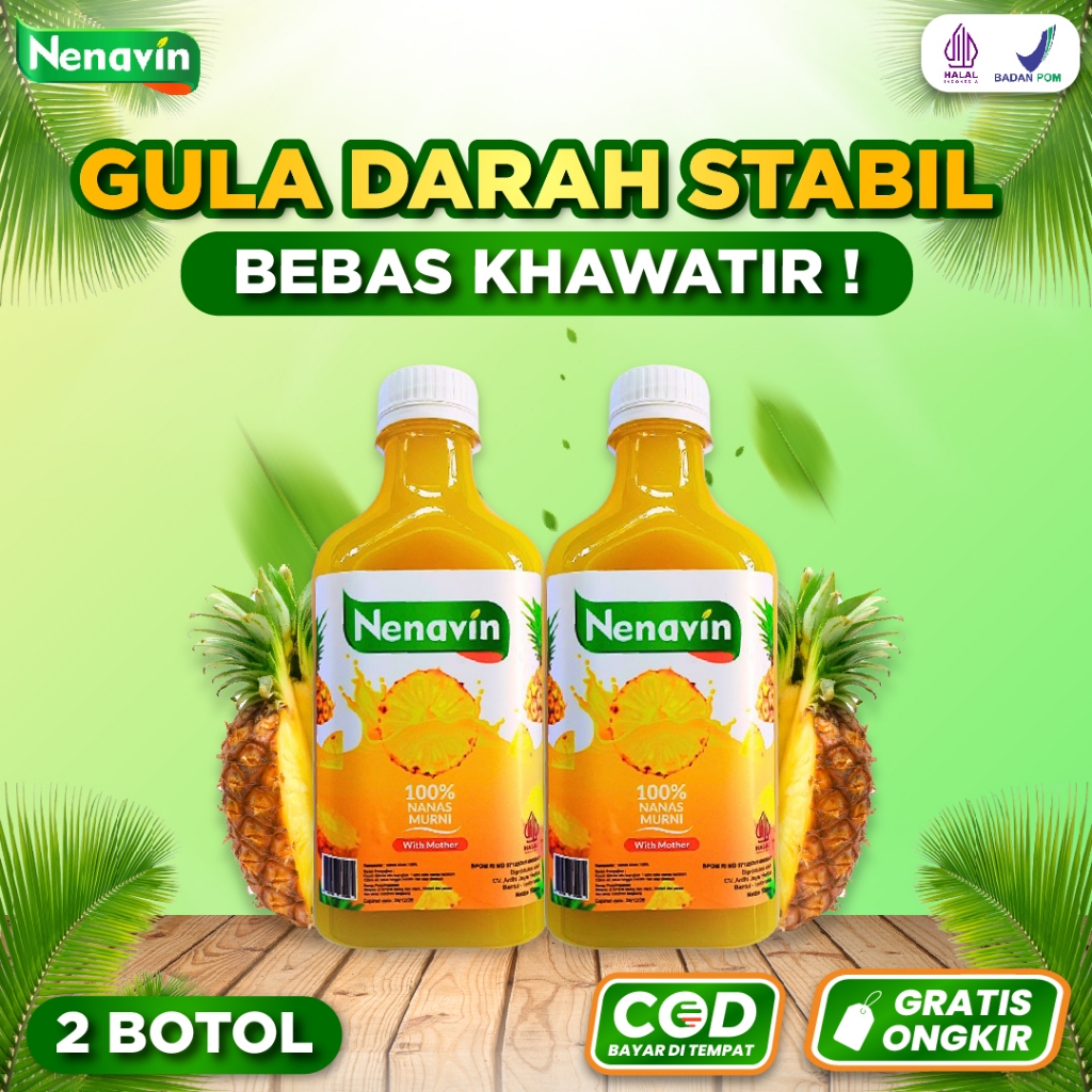 

Nenavin Cuka Nanas Cara Kontrol Gula Darah Praktis 2 Botol