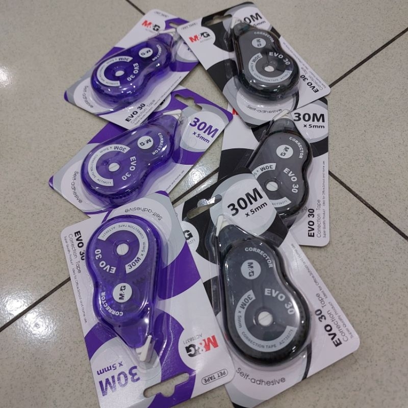 

Correction Tape 30Mx5mm EVO Jumbo Merk M&G Pita Koreksi Tipex Kertas