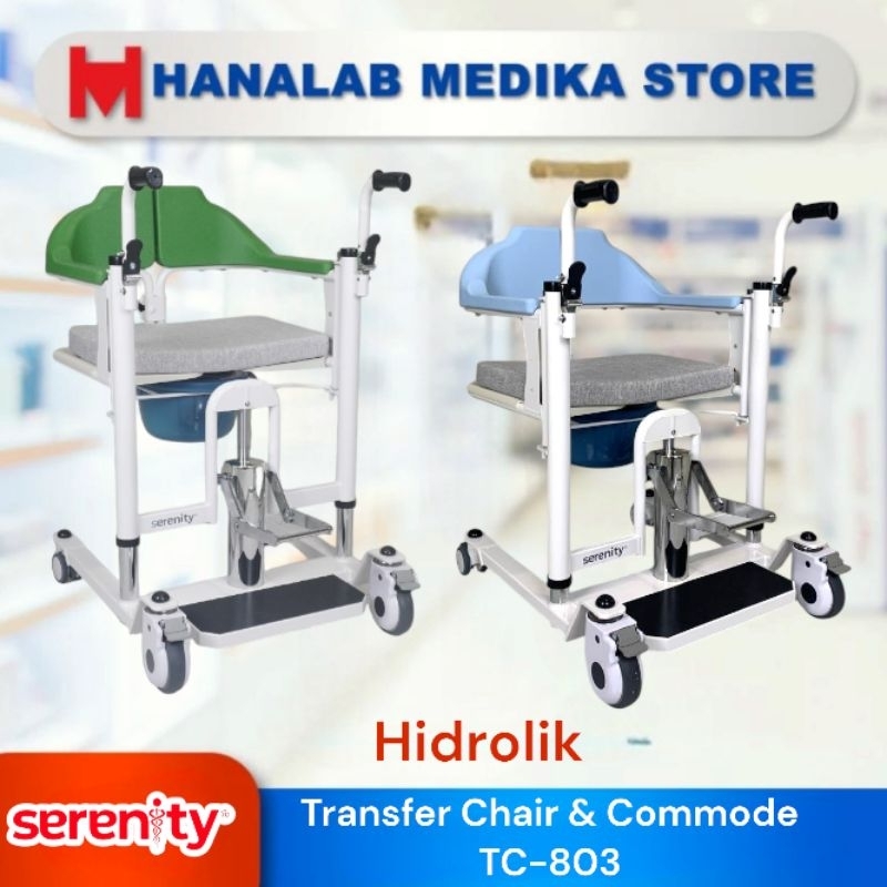 Serenity Transfer Chair & Commode TC-803 / Kursi Roda Transfer BAB HIDROLIK