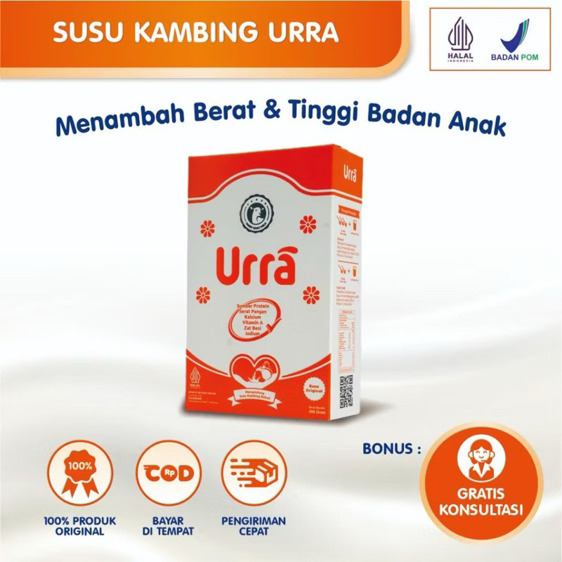 

URRA 1 Box Susu Kambing Saneen Untuk Penambah Berat Badan & Tinggi Badan Anak