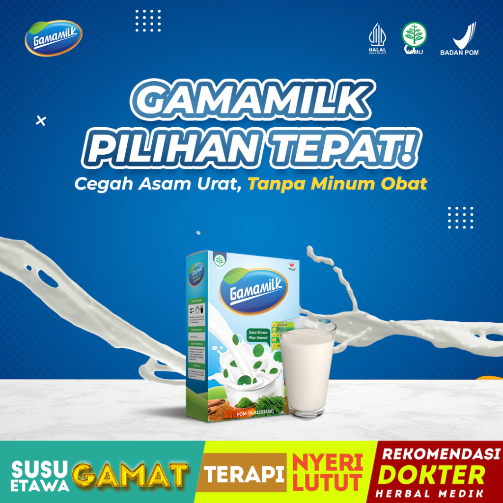 

[ ISI 1 BOX ] GAMAMILK - Susu Etawa Plus Gamat Membantu meredakan Nyeri Sendi, Nyeri Lutut & Tulang