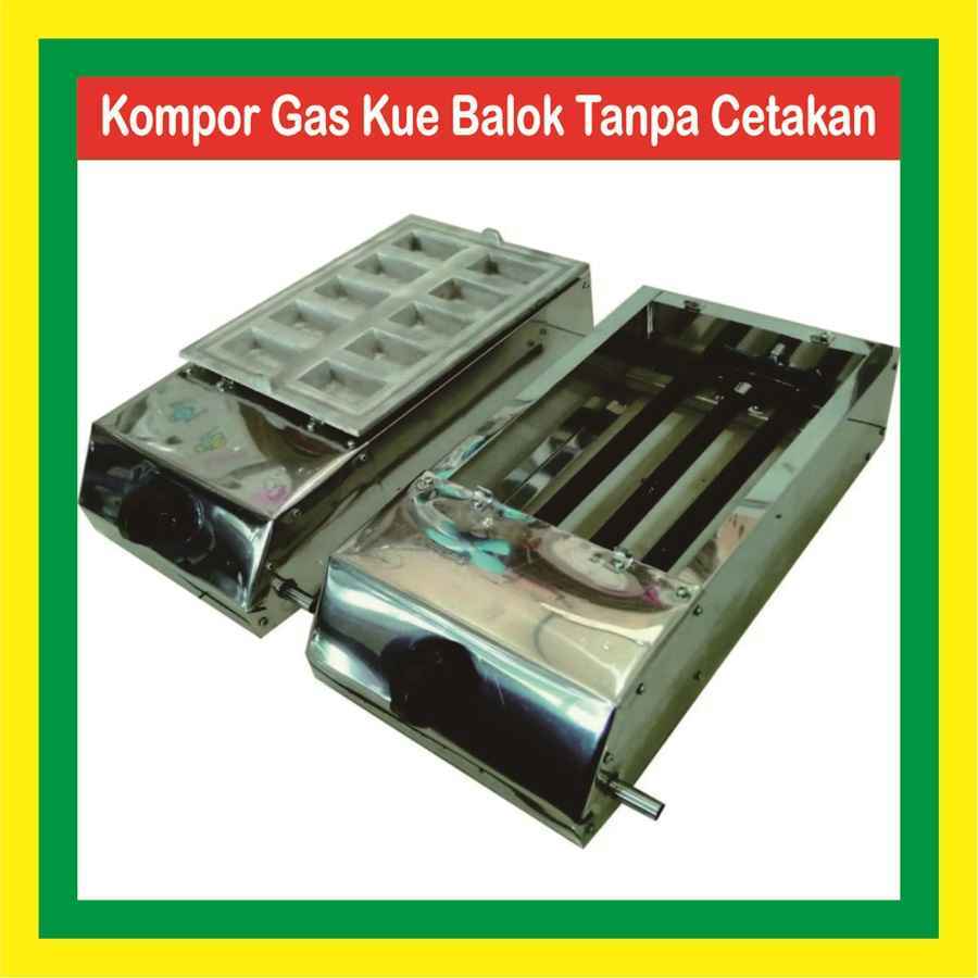 Kompor Gas Kue Balok Pancong Pukis 1 Tungku Tanpa Cetakan Murah Stainless Api Besar