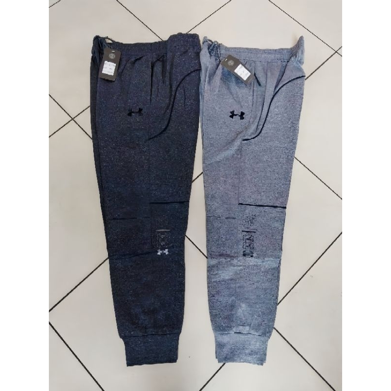 Celana Training Jogger Zipper premium import branded Grade ORI / Celana Sport joger black Dark grey 