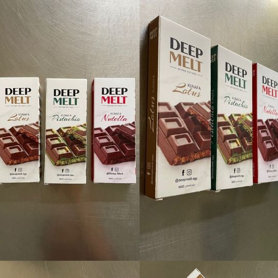 

Coklat Premium Kunafa Deep Melt Mesir 160 gr HALAL - Pistachio, Nutella, Lotus - Camilan, Chocolate