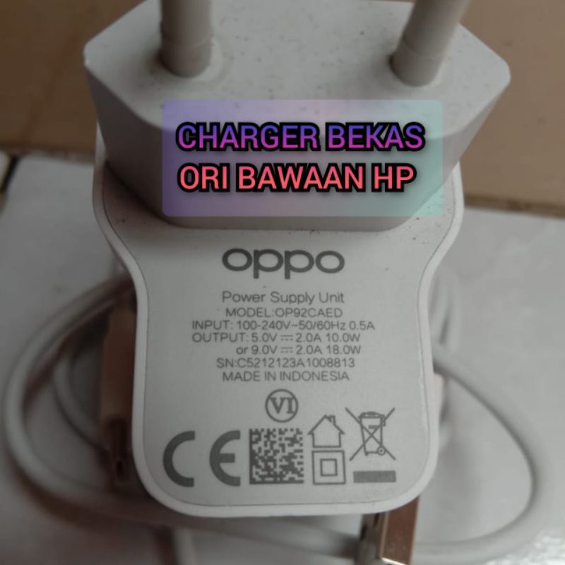 CHARGER OPPO RENO 4F | A92 | A55 | 18 Watt ORI BAWAAN HP TIPE C