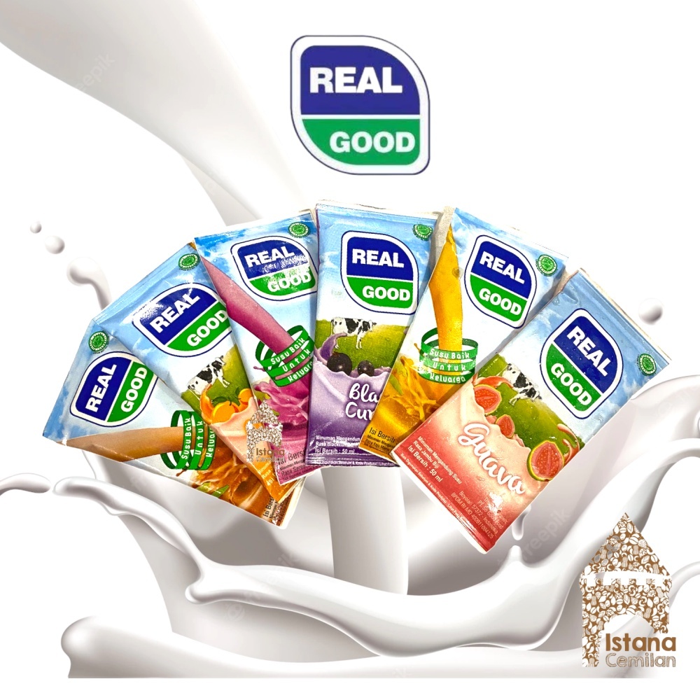 

Real Good - Susu Bantal 50 mL - Susu UHT - Susu Real Good Coklat & Strawberry