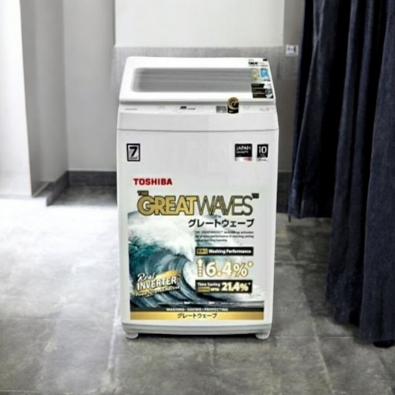Mesin Cuci Toshiba AW J900DN / AWJ900DN Mesin Cuci Top Loading Inverter 8Kg