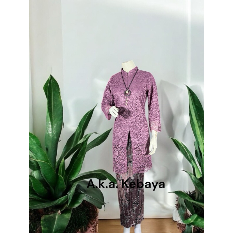 atasan kebaya tunik brokat/baju atasan wanita terbaru/tunik kerah sanghai/tunik busui