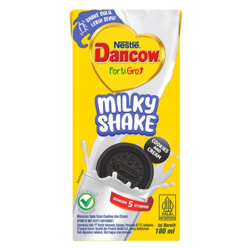 

Nestle Dancow FortiGro Milkyshake Cookies and Cream UHT 180 ml