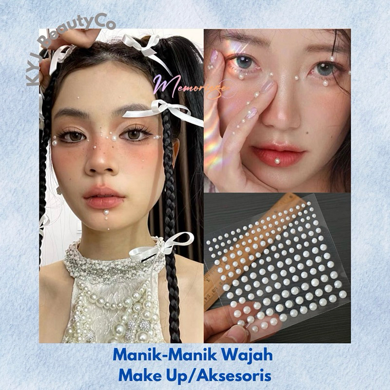 Hiasan Manik manik Wajah , Stiker Tempel Smartphone , Hiasan Rambut Mutiara -  Make Up