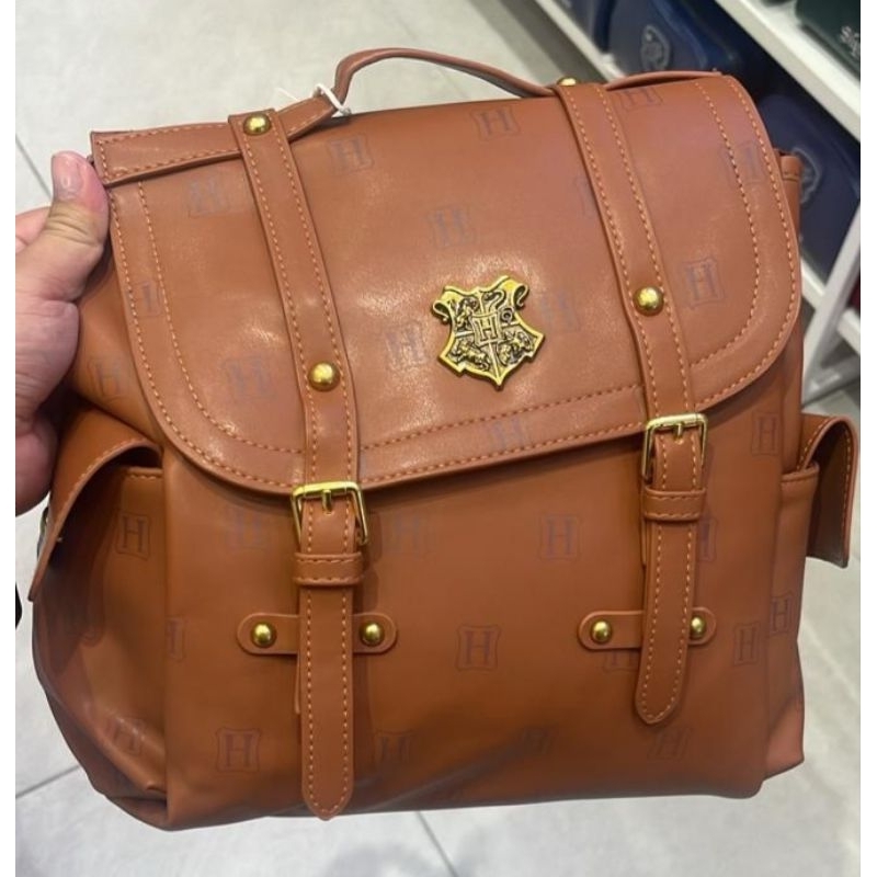 (READY STORE) TAS RANSEL/BACKPACK HOGWARTS COKLAT (HARRY POTTER X MINISO)