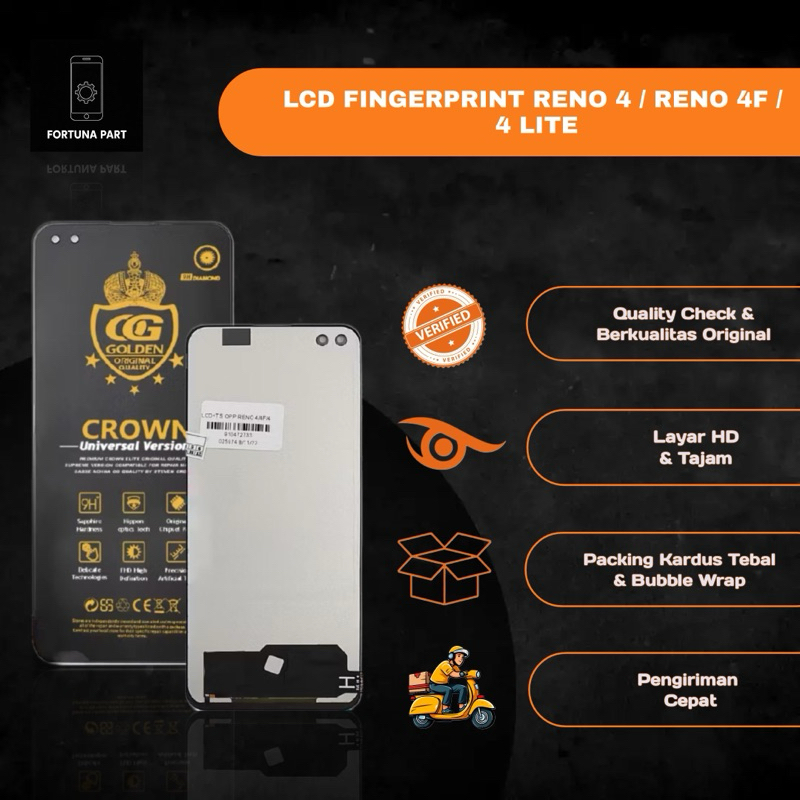 LCD FINGERPRINT RENO 4 / RENO 4F / 4 LITE ORIGINAL FULLSET TOUCHSCREEN