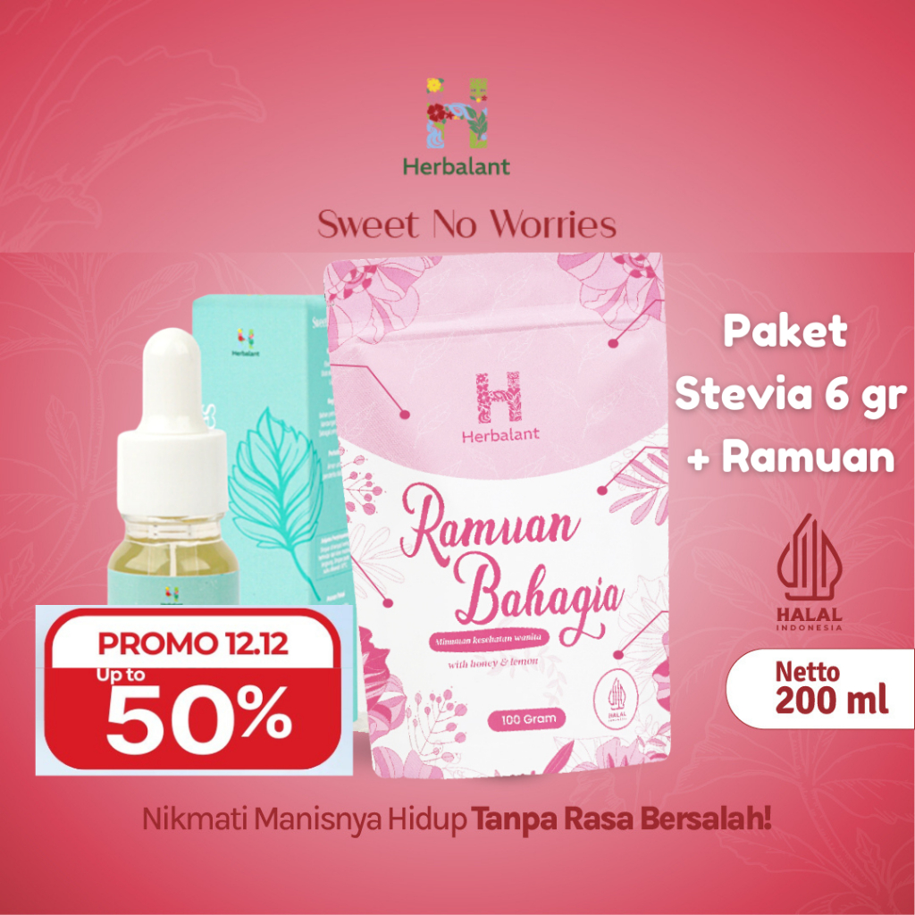 

Paket Hemat Ramuan Herbalant [Ramuan Bahagia + Stevia Sweet No Worries 6gr]