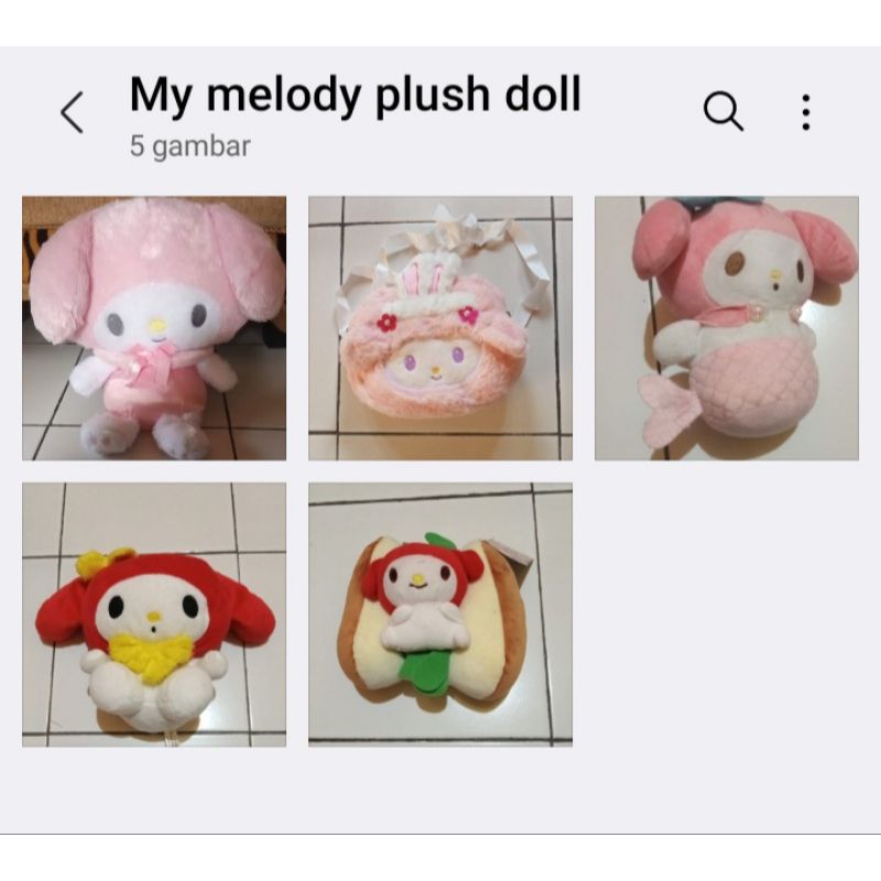 BONEKA MY MELODY SANRIO