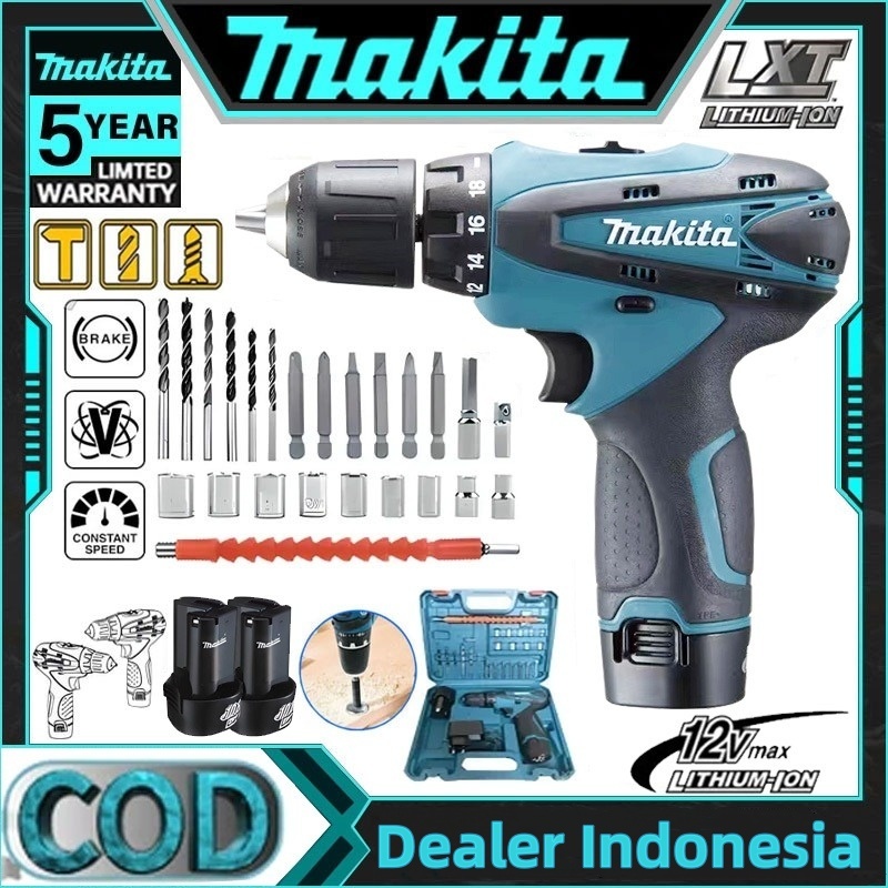 [Teractia di Indonesia] Makita DF330D 12V tanpa bor tali, bor kayu, bor listrik obeng, bor listrik t
