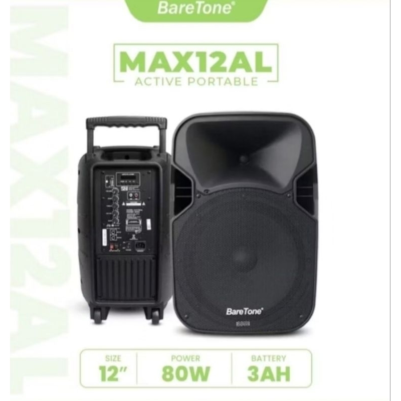 SPEAKER PORTABLE BARETONE 12INCH MAX12AL