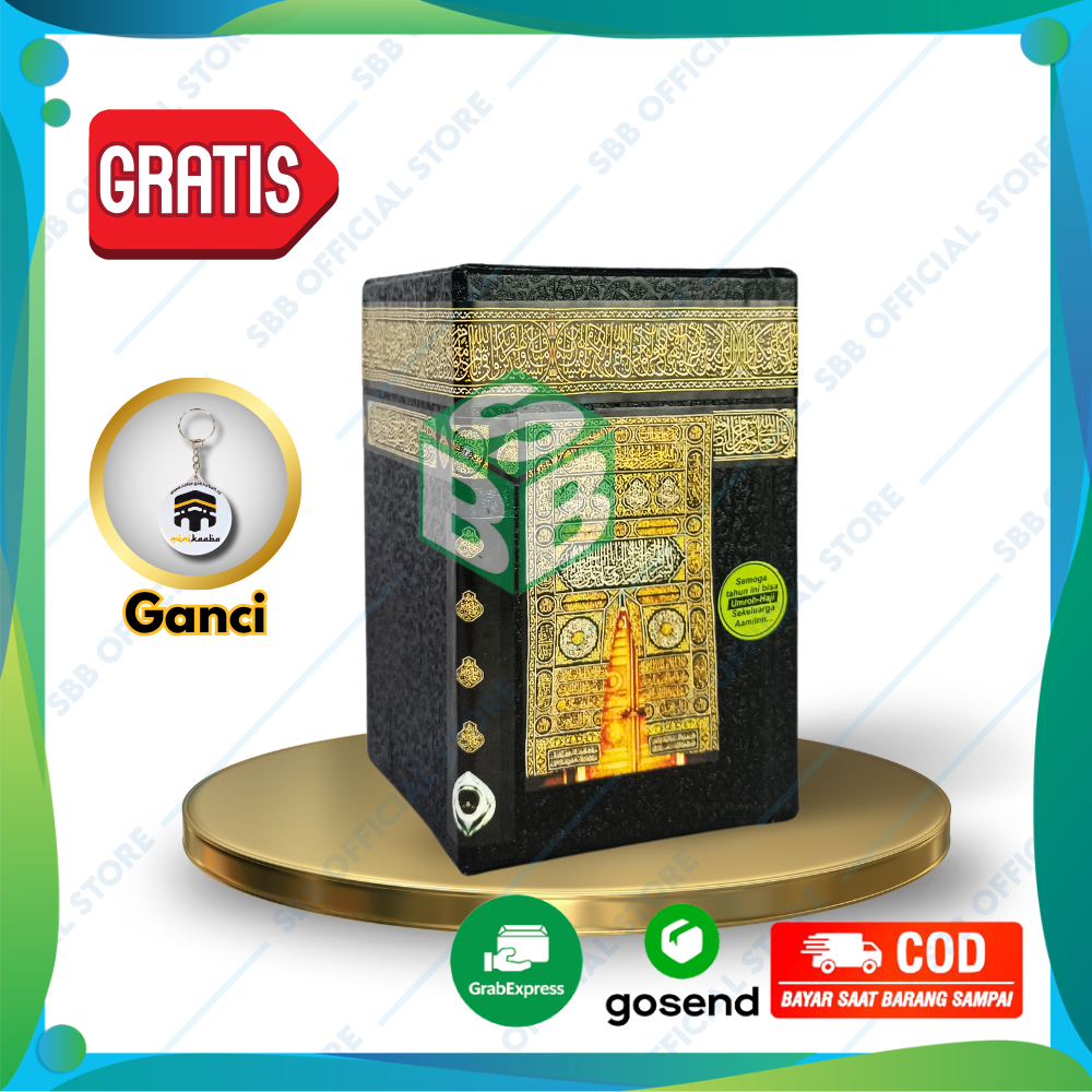 Celengan Kabah Ka'bah Ka bah Premium Tabungan Umroh Haji Kotak Infaq Free Ganci