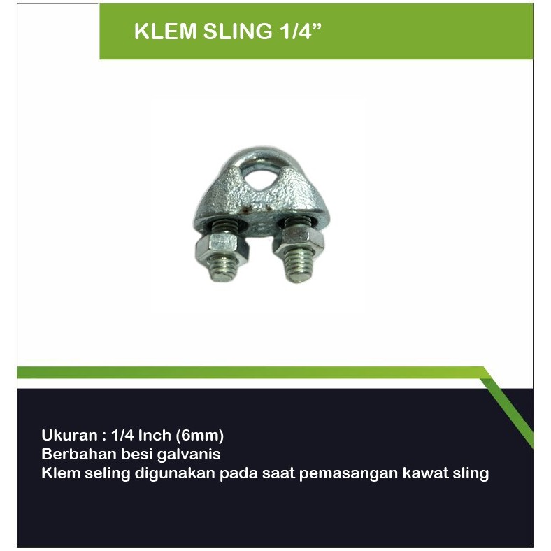 Klem Sling / Klem Kawat  /klem Kuku Macan/klem kawat sling
