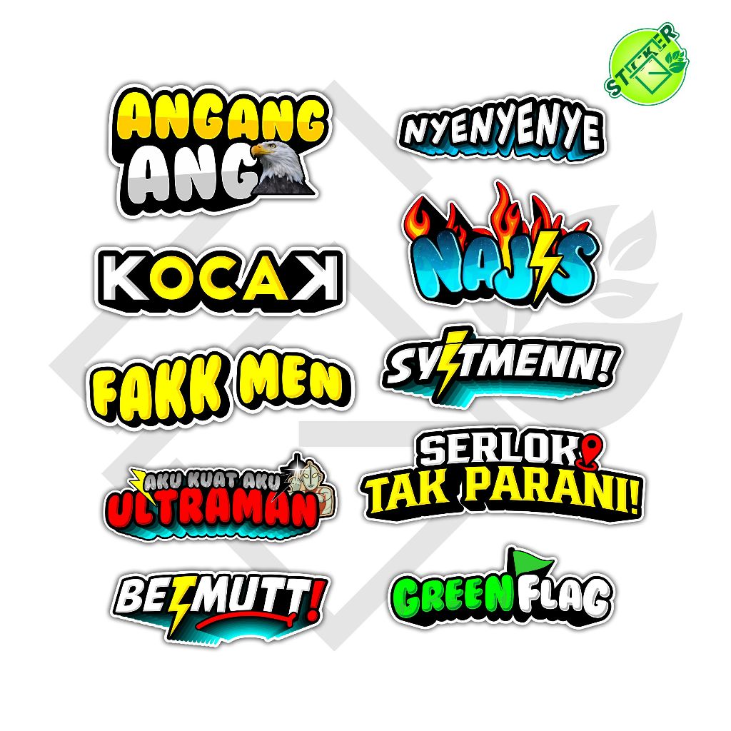 

STIKER PACK ISI 10PCS ang ang ang betmut nyenyenye syitmen