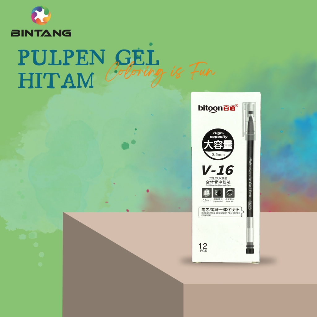 

PULPEN GEL HITAM V-16