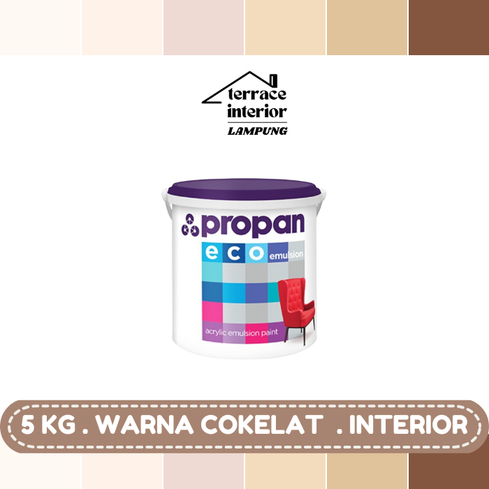 Cat Tembok Interior Propan Eco Emulsion  Warna Coklat 5 Kg