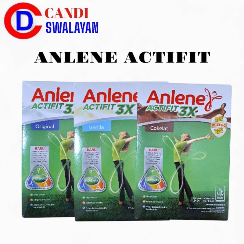 

ANLENE Actifit Susu Bubuk 240gr Vanila | Original | Cokelat