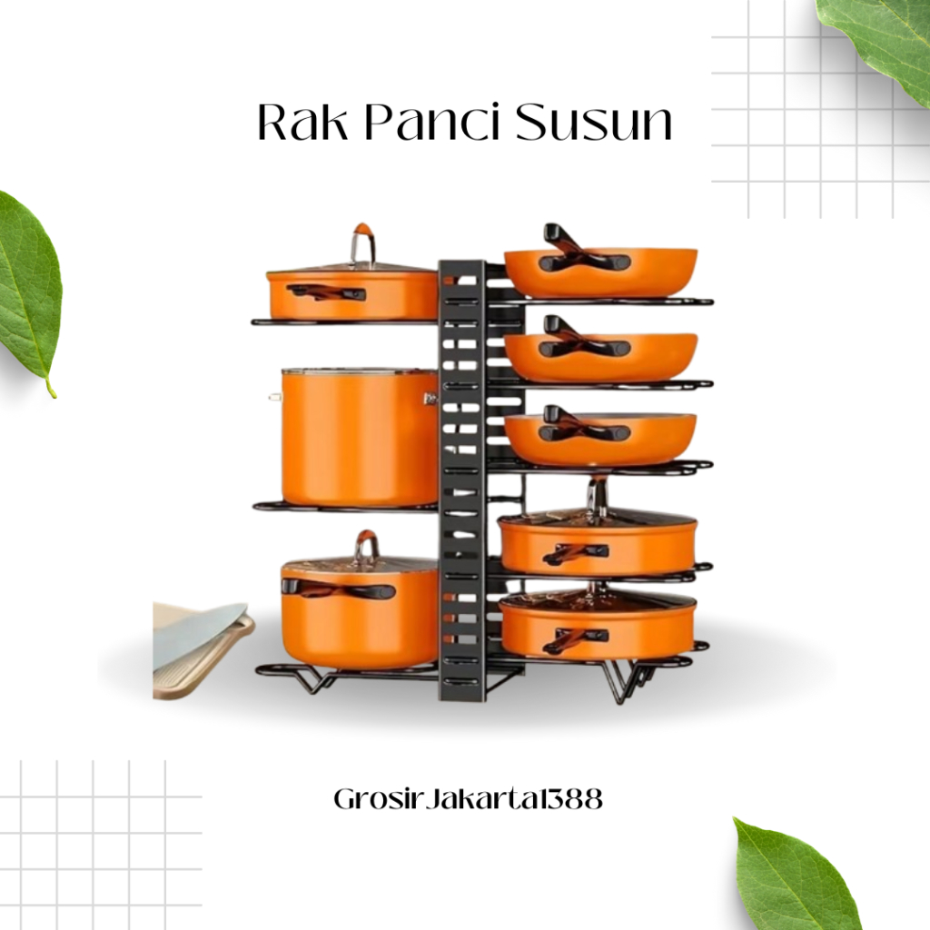 Rak Susun Kabinet Dapur Rak Panci Susun  / Rak Dapur Wastafel 4 Susun Rak Meja Dapur / Rak Panci Mul