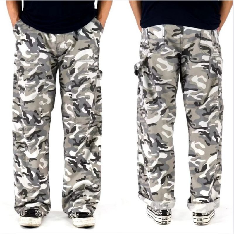 WITRO DENIM- Celana Loreng Panjang Pria Carpenter / Carpenter Pants Loreng /Carpenter Semi Cargo Lor