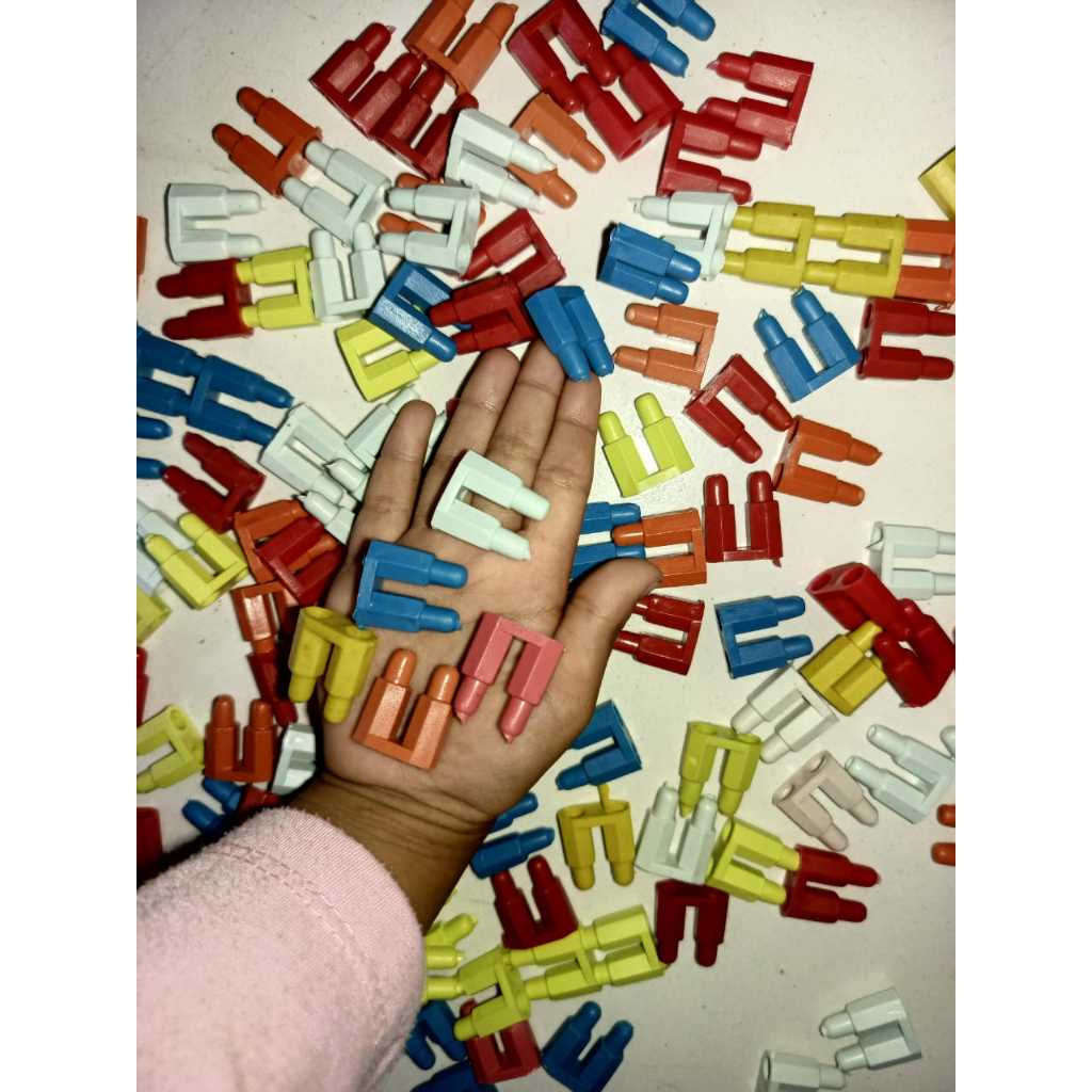 Mainan Roket Lego miniset edukasi anak, 100gram ukuran besar murah