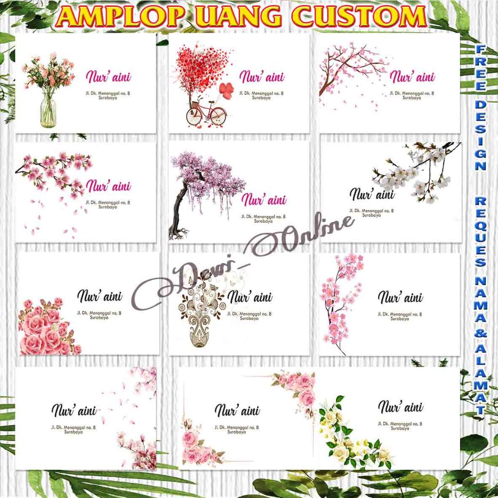 

Amplop Kondangan Custom gratis tambah nama alamat