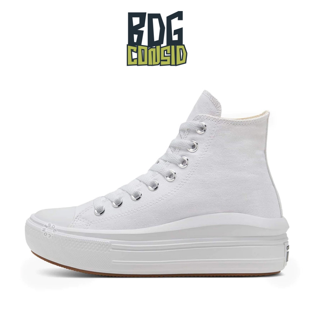 Sepatu Converse Chuck Taylor All Star Move Hi Platform White