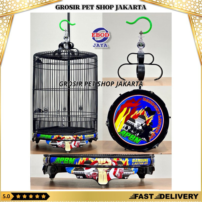 FULL SET No 2 Sangkar Ebod Jaya Murai PVC APBN Bandung Lautan Api Kandang Burung Murai PVC Original 