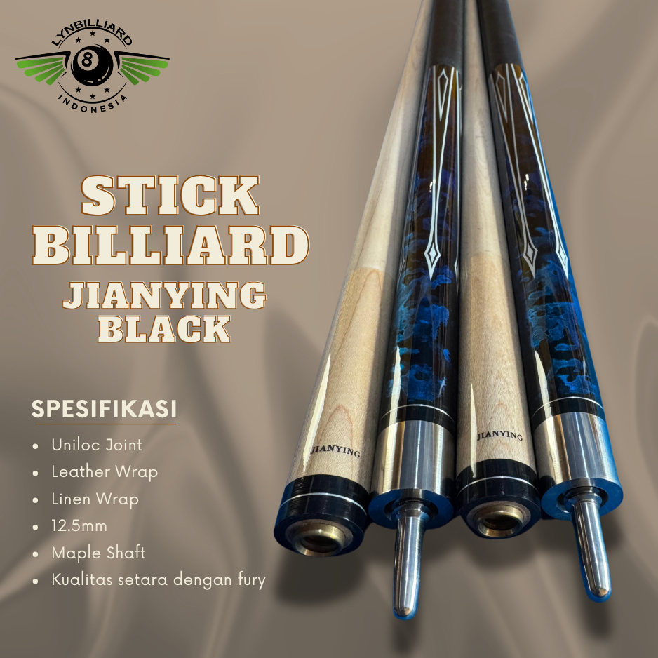 STICK BILLIARD JIANYING BLACK stick billiard kualitas premium