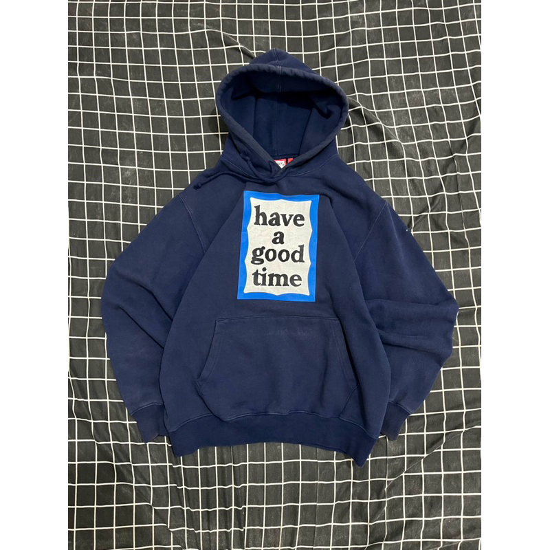 Hoodie Have a good time navy blue frame