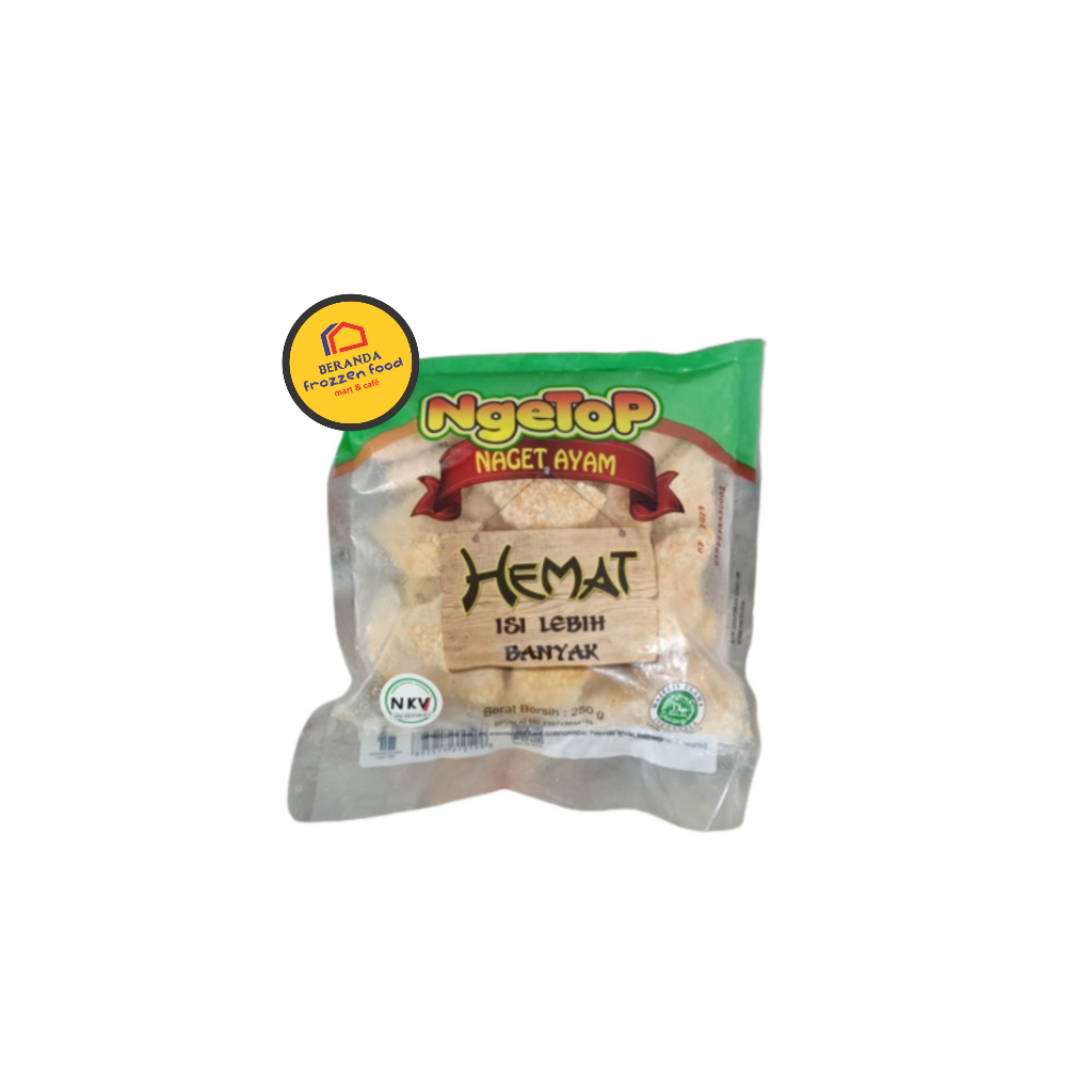 

NGETOP NUGET 250GRAM/ NAGET AYAM NGETOP 250GRAM/ NAGET SALAM/ MURAH