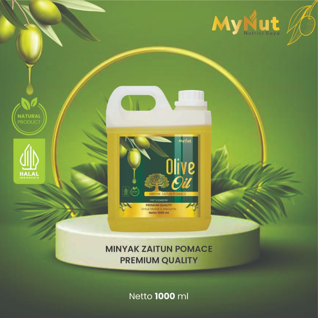 

MYNUT MINYAK ZAITUN POMACE OLIVE OIL 1 LITER ORIGINAL MINYAK ZAITUN MASAK UNTUK MENUMIS DAN MENGGORENG