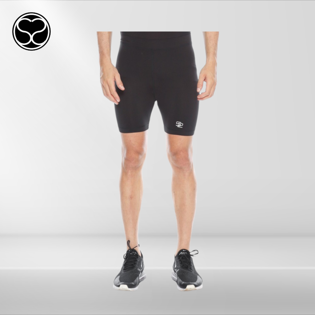 SecondShape - Celana Baselayer Pendek Pria Compression Pants Legging Biker Pants Tennis Padel