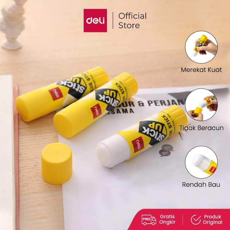 

DELI - Lem Stick Super Kuat PVP 8/15/20/36 Gram Cepat kering tidak beracun dapat dicuci EA20210