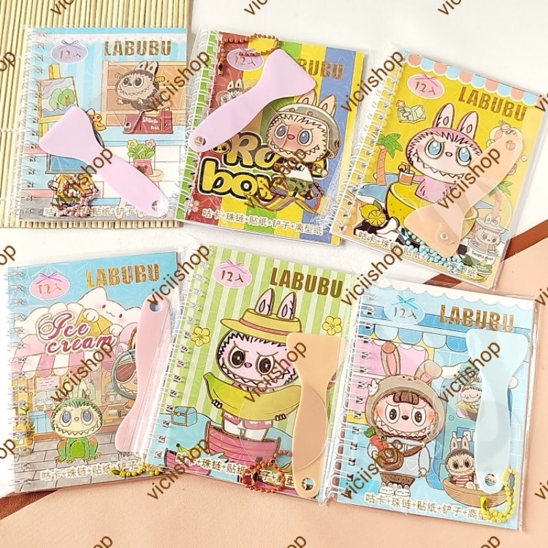 

Stiker Buku L4bubu Dengan Gantungan/Sticker Book L4bubu/Stiker Tempel Lucu