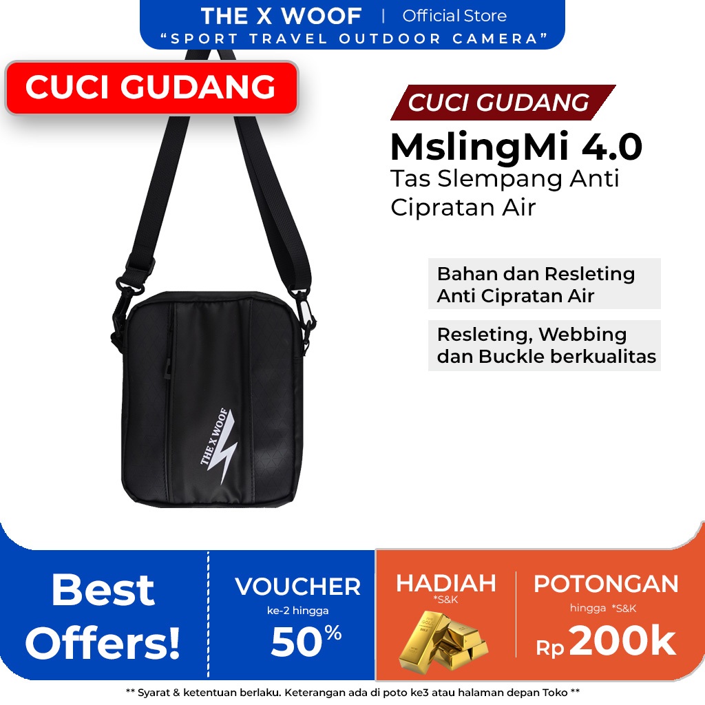 Tas Selempang Sepeda Motor Pria Waterproof The X Woof MslingMi4