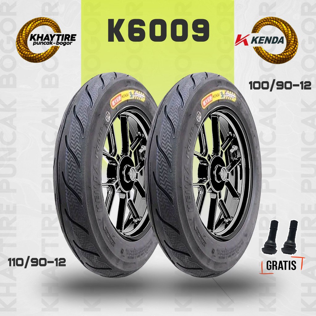 Sepasang Ban NEW SCOOPY-FREEGO - KENDA K6009 100/90-12 & 110/90-12